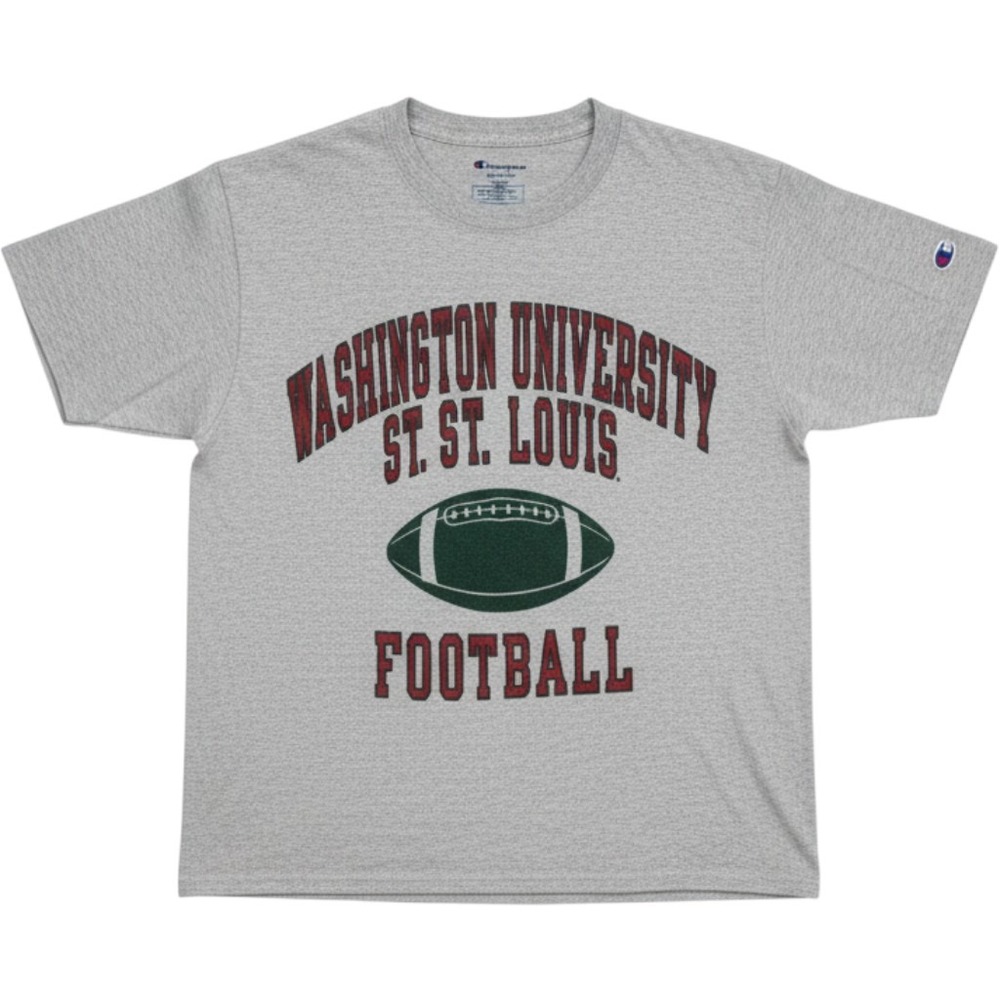Champion Washington University St Louis Football T-Shirt Gray Mens Small
